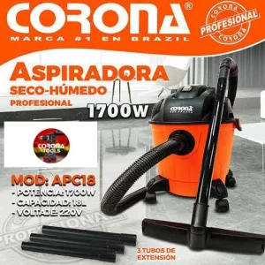 Aspiradora Seco-Húmedo Profesional Corona APC18