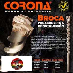 Broca para Minería y Construcción Corona BMC540