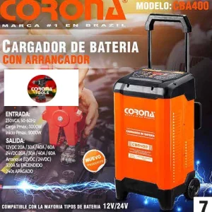 Cargador de Batería con Arrancador Corona CBA400
