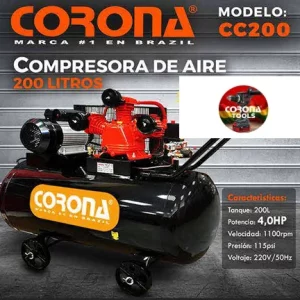 Compresora de Aire 200 Litros Corona CC200