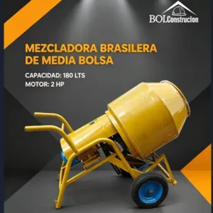 Mezcladora Brasilera de Media Bolsa 180 L 2 HP