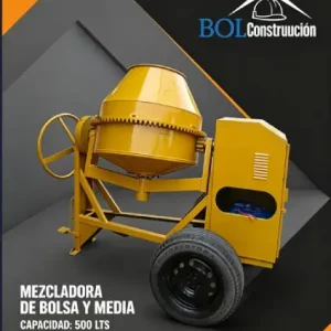 Mezcladora de Bolsa y Media 500 L 5.5 HP