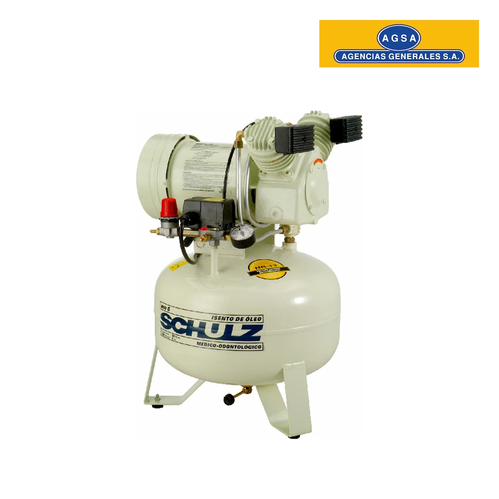 Compresor Odontológico MSV 6/30 MF | 30 Litros – Libre de Aceite y con Tanque Antibacteriano Schulz 1 Compresor Odontológico MSV 6/30 MF | 30 Litros – Libre de Aceite y con Tanque Antibacteriano SCHULZ
